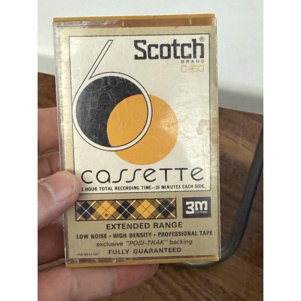 Vintage Scotch 3M 1970's Cassette Tape 3m